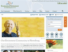 Tablet Screenshot of ecumenicalretirement.org